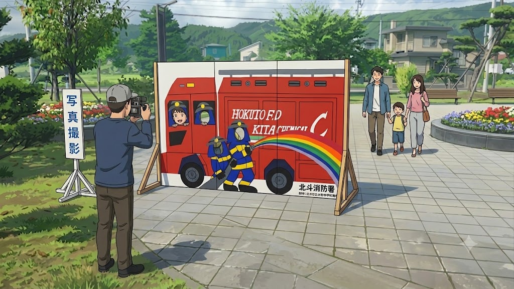 顔パネル撮影